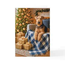 Airedale Terrier Weihnachtskarte