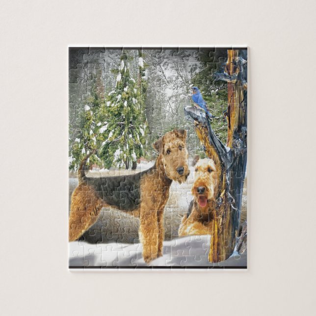 Airedale Terrier Wintertage Geschenke (Vertikal)