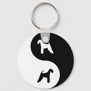 Airedale Terrier Yin Yang Schlüsselanhänger