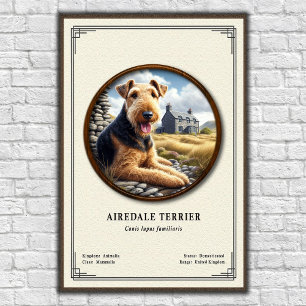 Airedale Terrier Zoologie-Serie Poster