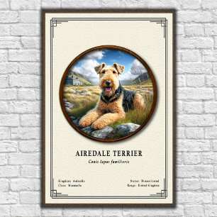 Airedale Terrier Zoologie-Serie Poster
