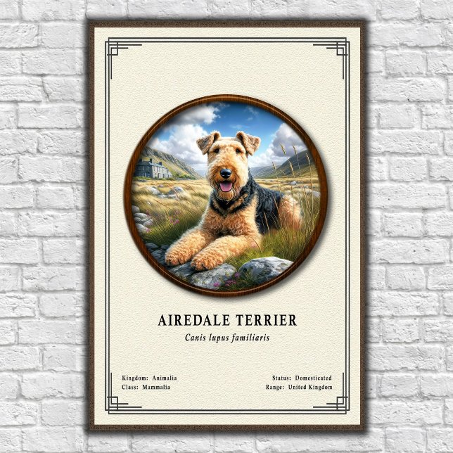 Airedale Terrier Zoology Series Poster (Von Creator hochgeladen)