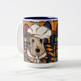AIREDALE TERRIER ZWEIFARBIGE TASSE