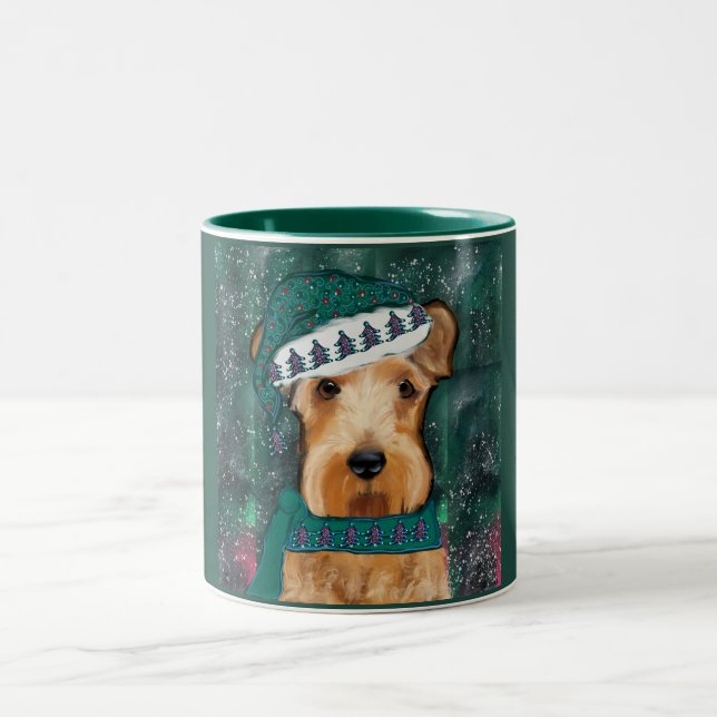Airedale Terrier Zweifarbige Tasse (Mittel)