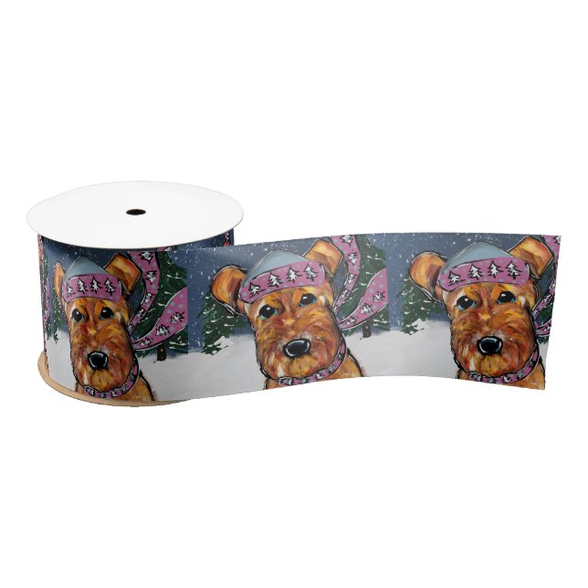 Airedale Terriers Satinband (Spule)