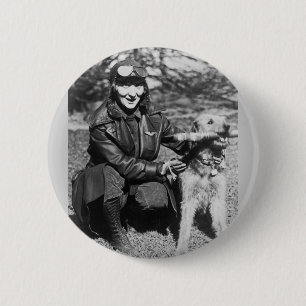 Airedale und Aviatrix, frühe Zwanzigerjahre Button