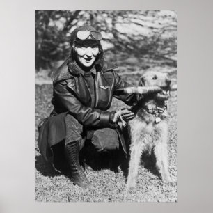 Airedale und Aviatrix, frühe Zwanzigerjahre Poster