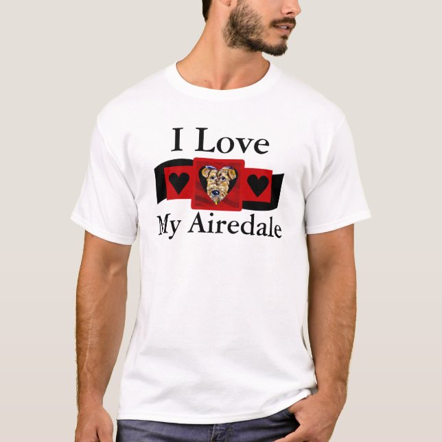 Airedale Valentine T-Shirt (Vorderseite)