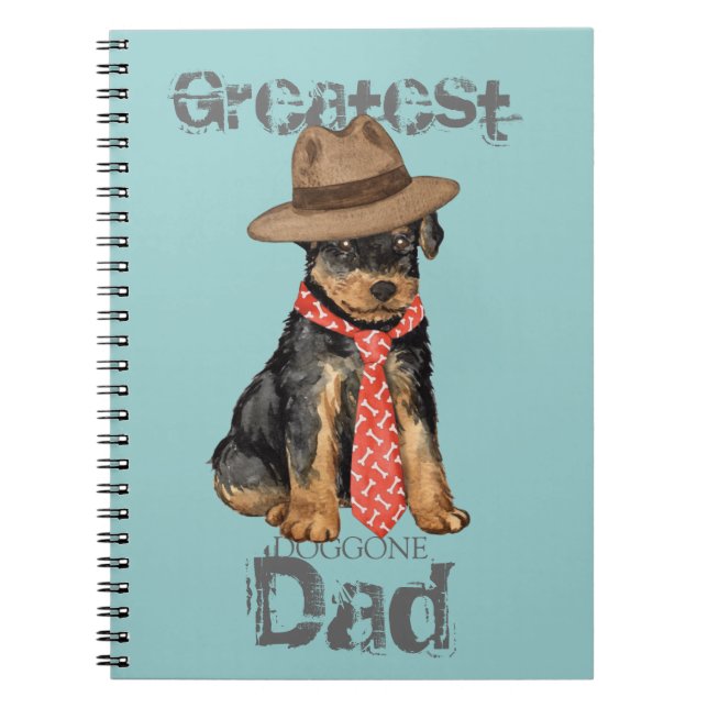 Airedale Vater Notizblock (Vorderseite)