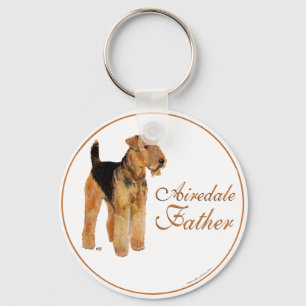 Airedale Vater-Tag Schlüsselanhänger