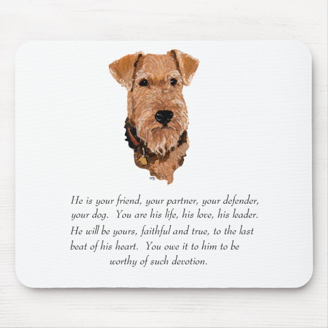 Airedale, Walisisch, Lakeland Terrier Keepake Mousepad (Vorne)