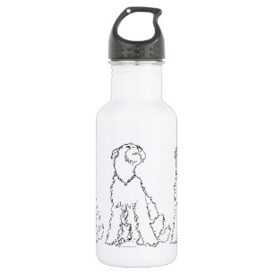 Airedale, Walisisch oder Lakeland Terrier Happy Edelstahlflasche