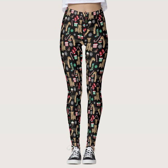 Airedale Weihnachten-Leggings Leggings (Vorderseite)