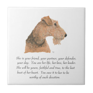 Airedale, Welsh, Lakeland Terrier Andenken Fliese