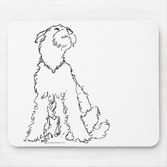 Airedale-, Welsh- oder Lakeland-Terrier-Glück Mousepad (Vorne)