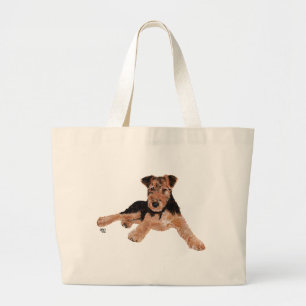 Airedale / Welsh Terrier Welpe Jumbo Stoffbeutel