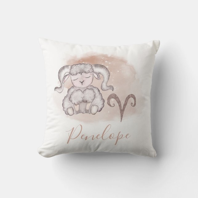 Aires Monogram Lumbar Pillow Kissen (Vorderseite)