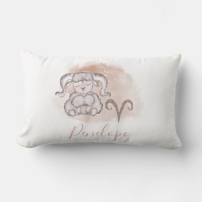 Aires Monogram Lumbar Pillow Lendenkissen (Vorderseite)