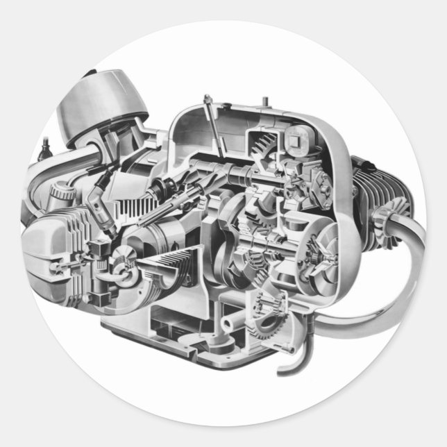 Airhead Cutaway Runder Aufkleber (Vorderseite)