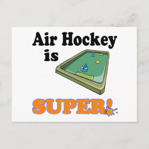 Airhockey ist super postkarte