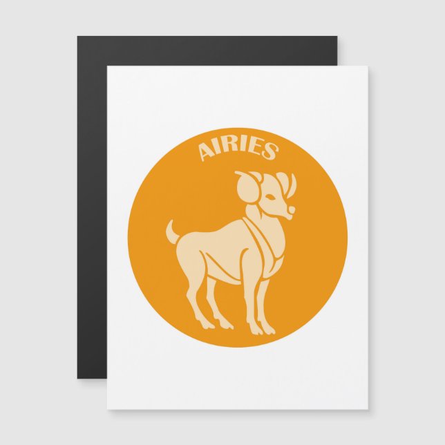Airies, Zodiac Sign, Horoscope, Astrology Magneteinladung (Vorne/Hinten)