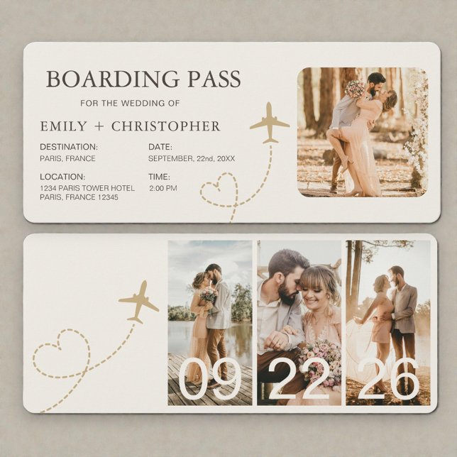 Airline Boarding Pass Ticket Wedding (Von Creator hochgeladen)