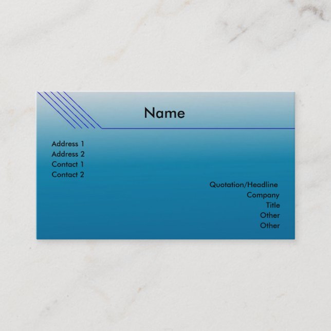 Airline Business Card Visitenkarte (Vorderseite)