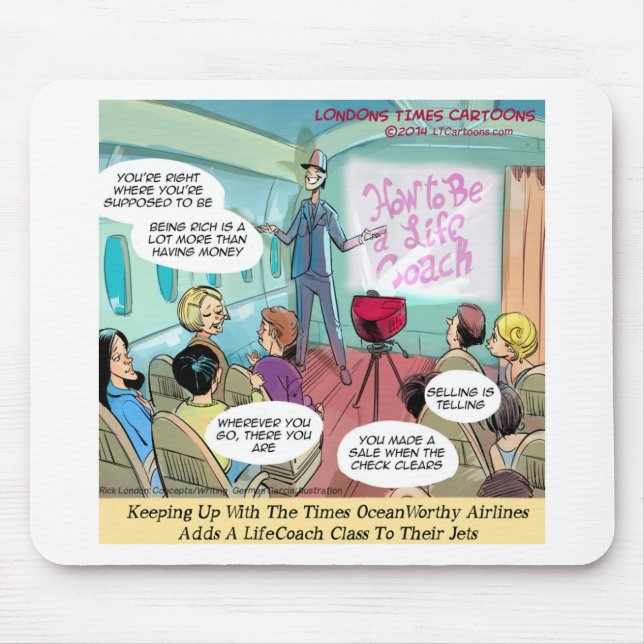 Airline LifeCoach Class Funny Mousepad (Vorne)