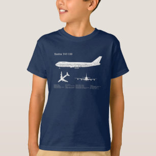 Airliner 747 - Flugzeugkonzept Zeichn Plan ABD T-Shirt