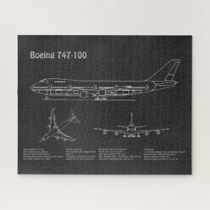 Airliner 747 - Flugzeugkonzept Zeichnend Pläne PD