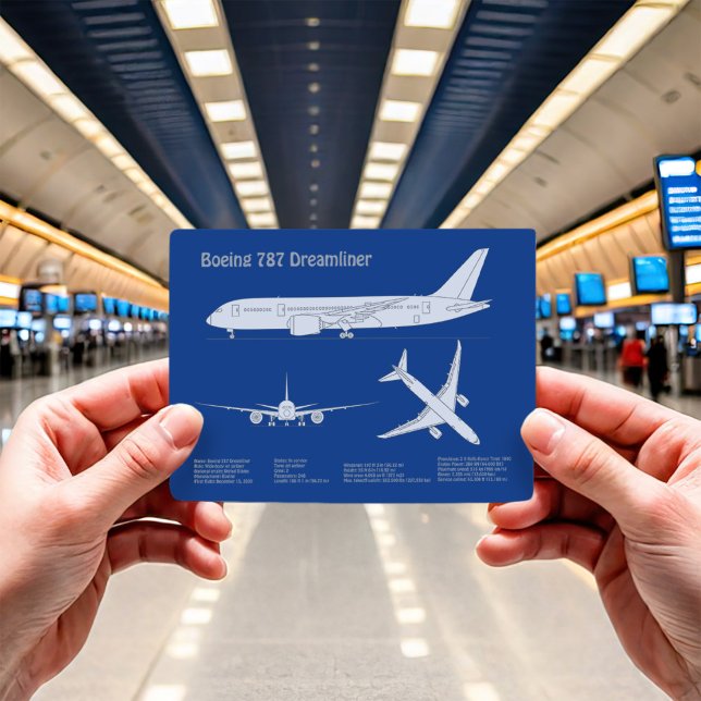 Airliner 787 - Flugzeugkonzept Zeichn Plan ABD Postkarte (Von Creator hochgeladen)