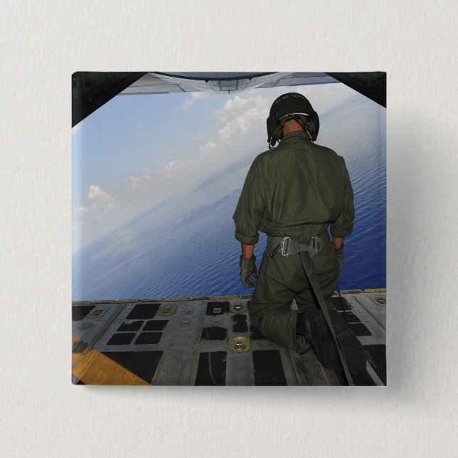 Airman beobachtet den Golf von Mexiko Button (Vorderseite)