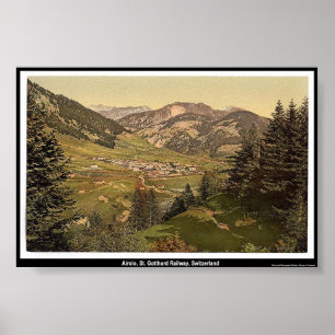 Airolo, St. Gotthard Bahn, Schweiz Poster