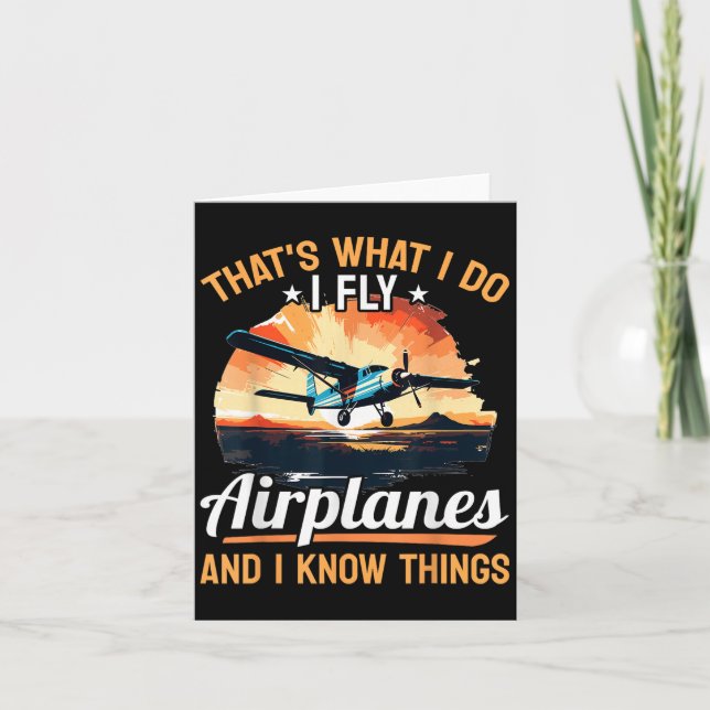 Airplane Aircraft Lot - That's What I Do I Fly Air Karte (Vorderseite)