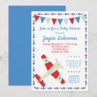Airplane Baby Shower Einladung Boy Baby