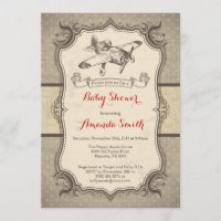 Airplane Babydusche Einladung Vintag Retro