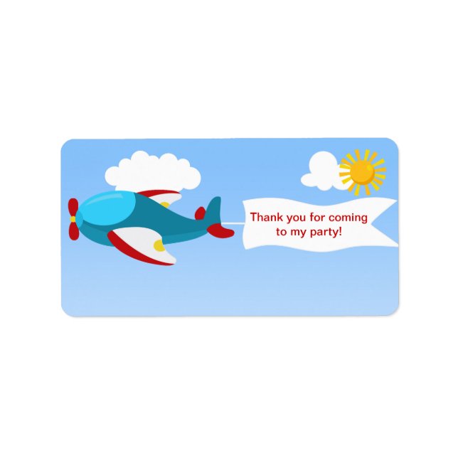 Airplane Banner Boy Fvor Tag Label Adressaufkleber (Vorne)