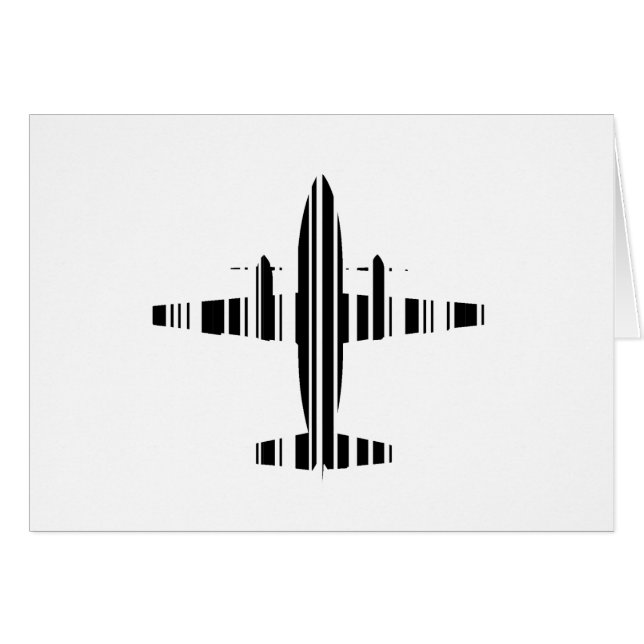 AIRPLANE BAR CODE Jetstream Barcode Muster Design (Vorderseite (Horizontal))