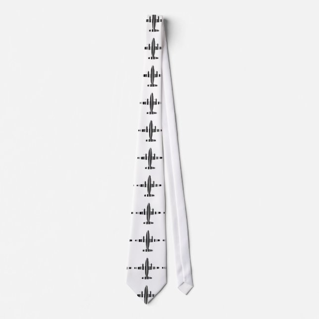 AIRPLANE BAR CODE Jetstream Barcode Muster Design Krawatte (Vorderseite)