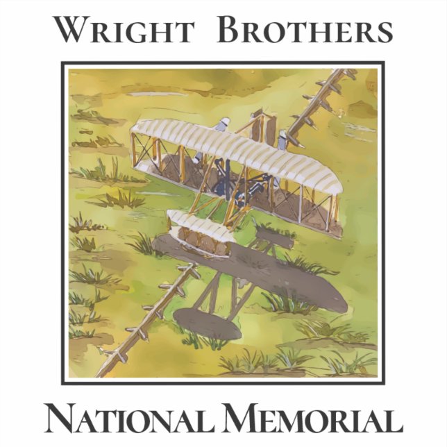 Airplane from Wright Brothers, National Memorial Aufkleber (Vorderseite)