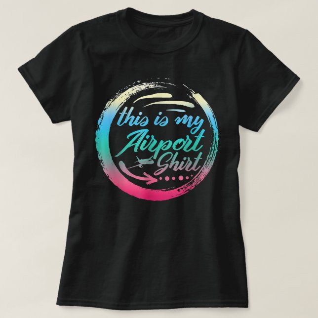 Airplane Lover Traveler Airport Vacation Out Of To T-Shirt (Design vorne)