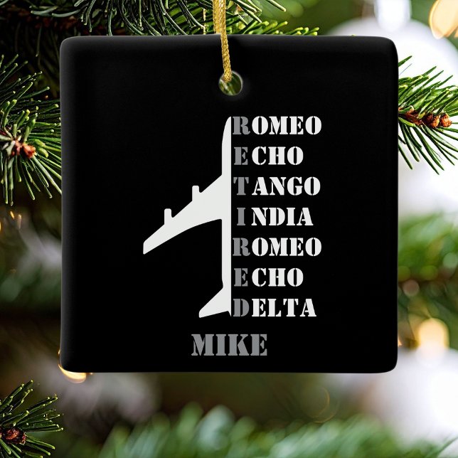 Airplane Retired Nato Phonetic Alphabet Aviation Keramikornament (Von Creator hochgeladen)