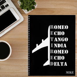 Airplane Retired Nato Phonetic Alphabet Aviation Notizbuch