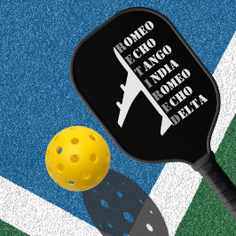 Airplane Retired Nato Phonetic Alphabet Aviation Pickleball Schläger