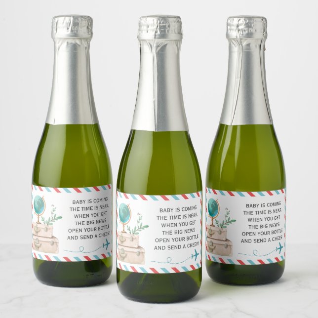 Airplane Travel Baby Dusche Sprinkle Mini Wein (Flaschen)