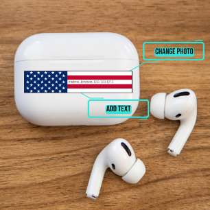 Airpods Pro Case Decorative Skin - American Flag Aufkleber