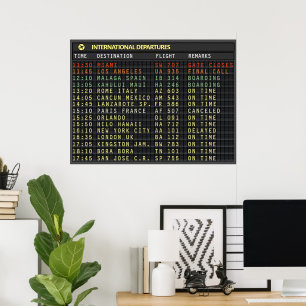 Airport Board (Text anpassbar) Poster