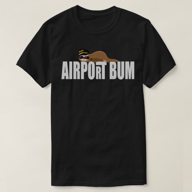 Airport-Bum-Aviation-Bekleidung für Pilot & Frequ T-Shirt (Design vorne)