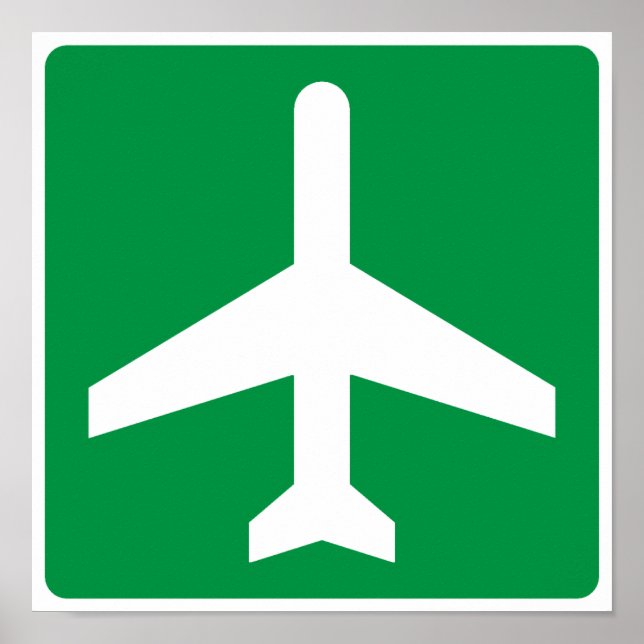 Airport Higway-Zeichen Poster (Vorne)