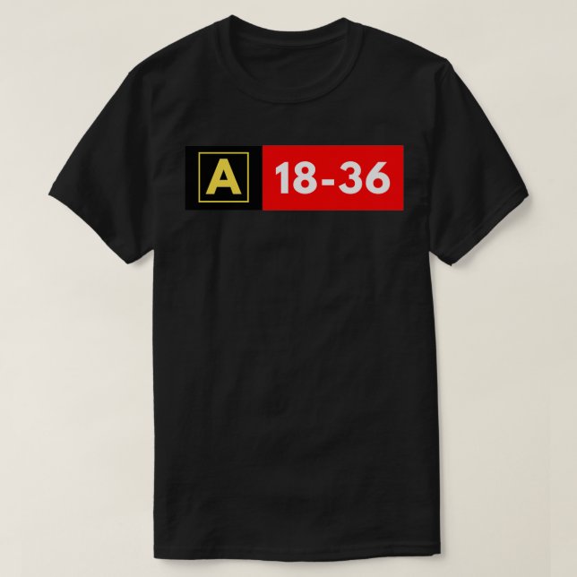 Airport Runway Taxiway-Zeichen T-Shirt (Design vorne)